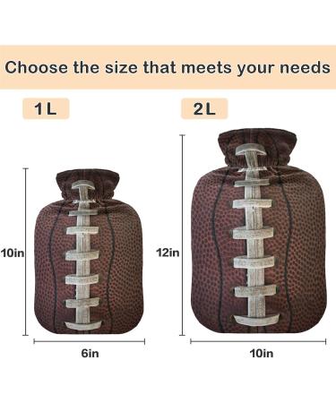 NAANLE 2L American Football Laces Heat Bottle - Transparent Hot Water Bottle for Bed Hand & Feet Warmer Pain Relief & Cold Therapy - Buy Online on GoSupps.com