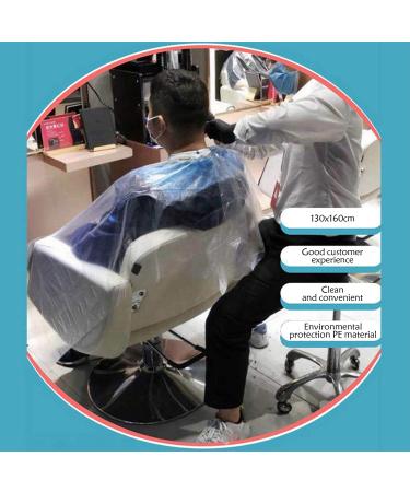 Buy O'Woda Disposable Hairdressing Aprons - 50 Waterproof Salon Cuttings 130x160cm Transparent Ideal for Adults & Children - Buy Online on GoSupps.com