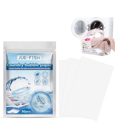 Laundry Detergent Sheets 30- Fresh Scent Liquidless Laundry Detergent | Liquidless Laundry for Sensitive Skin Travel Clean Strips Zero Waste Eco Friendly Clothes Washer Luckyda - Buy Online on GoSupps.com