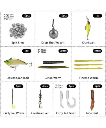 MadBite 181/196/214pcs Terminal Tackle Kits - Fresh and Saltwater Fishing Gear, Lures, and Accessories with Tackle Box - Bass/Panfish/Trout Fishing Kits - Buy Online on GoSupps.com