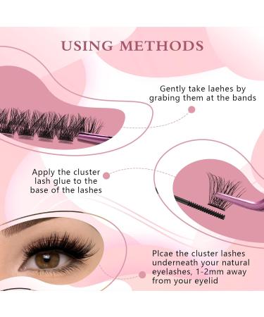168 Pcs Colored Lash Clusters: Natural+Volume C-Mix | DIY Eyelash Extensions Kit with 2 Styles | Super Thin Band, Soft and Easy to Wear - Buy Online on GoSupps.com