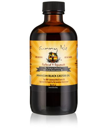 Sunny Isle Jamaican Black Castor Oil 6 fl. oz. | 100% Natural Treatment for Hair Scalp and Skin