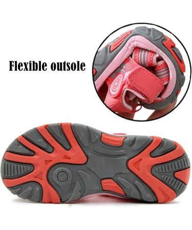 DADAWEN Kids Outdoor Water Sandals - Breathable Closed-Toe Athletic Shoes, Hot Pink (Size 3 Little Kid) - Buy Online on GoSupps.com