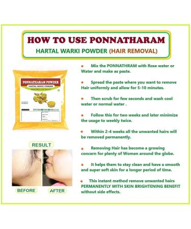 aj Hartal Warki Powder - Pack of 150Gm - Ponnatharam Powder | Hartal warqi | Hartal Pili | Harita Manjari for Hair Removal | Suitable for Unisex - Buy Online on GoSupps.com