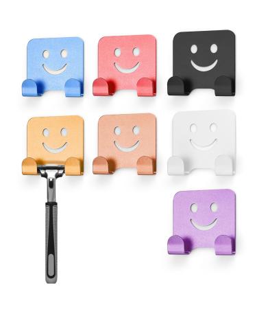 Leranxin razor plane stand 7 pieces of aluminum alloy double hook design razor bracket shower adhesive hook bathroom suitable for razor keys towels - Buy Online on GoSupps.com
