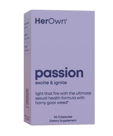 her own Passion Supports Libido Boost Increases Arousal Intimacy and Mood Support Balances Hormones Get in The Mood Gluten and Soy Free Vegan 30 Capsules 30 Servings Small Multi 1 Count (Pack of 30)