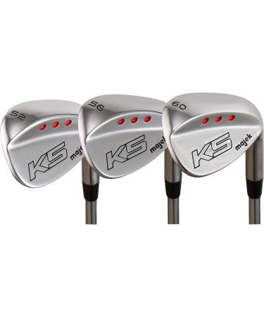 Majek Golf Big & Tall Men's +1 Inch Wedge Set - 52 Gap, 56 Sand, 60 Lob | Regular Flex, Right Hand, Midsize Black Pro Velvet Grip - Buy Online on GoSupps.com