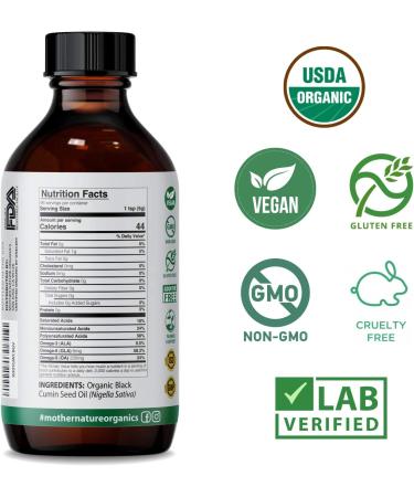 Premium Organic Black Seed Oil - Cold-Pressed Nigella Sativa (16 oz) for Immunity, Joints, Digestion, Hair & Skin - Extra Virgin, Gluten-Free, Non-GMO & Vegan - Omega 3, 6 & 9 Support - Buy Online on GoSupps.com