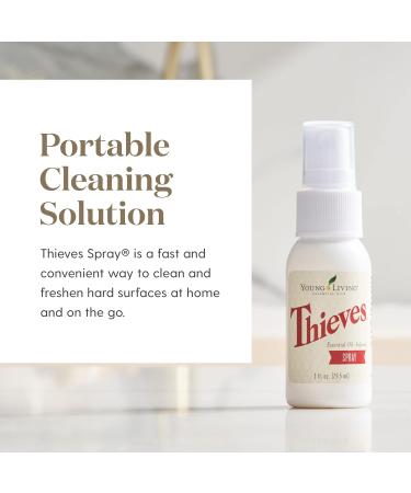 Thieves Spray - Natural Defense 2-Pack (1 fl oz Bottles) by Young Living | Fast & Convenient Cleaning for Home & Travel - Buy Online on GoSupps.com
