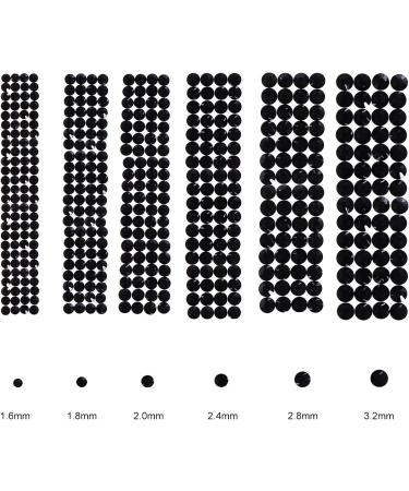 Jollin Flatback Rhinestones Glass Charms Diamantes for Nail Art - 3456pcs, 6 Sizes Jet - Buy Online on GoSupps.com