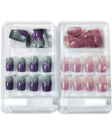Dopi Purple Butterflies Gel Nail Strips - Long Lasting & Easy to Use - Buy Online on GoSupps.com