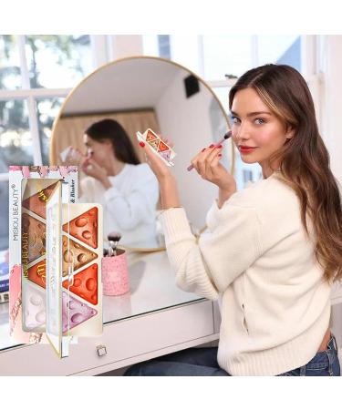  Raxove Powder Blush Palette 4 Colors Waterproof Shiny Shimmer Makeup Palette Face Makeup Palette Shining Natural Face Highlighter for Women and Girls Raxove - Buy Online on GoSupps.com