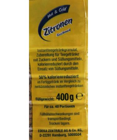  Gut & G nstig Gut & G nstig Hot & Cold Pack of 12 Instant Lemon Tea Granules 12 x 400g - Buy Online on GoSupps.com