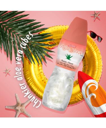 Peach Flavored Aloe Vera Juice with Large Aloe Pulp (6 Packs) - Hydrating Plant-Based Drink for Adults & Kids - Buy Online on GoSupps.com