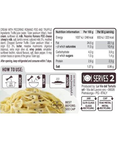 TARTUFI JIMMY Truffle & Pecorino Sauce 180g - Buy Online on GoSupps.com