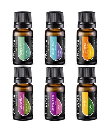 Essential Oils Set - Top 6 (4 Oils & 2 Blends) Essential Oils for Diffusers  for Home, Aromatherapy Humidifiers and Soul - Stress Relief, Serenity  Sleep, Peppermint Oil, Orange, Lavender, Eucalyptus