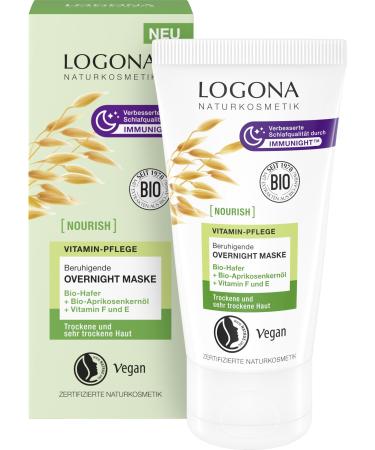 LOGONA Naturkosmetik LOGONA Naturkosmetik NOURISH Soothing Night Mask - 50ml - Face Mask with Immunight for Night - for Dry Skin