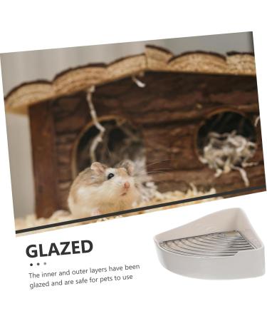 VANZACK Small Pet Ceramic Toilet Bunny Litter Tray Bunny Pet Toilet Small Pet Cage Supply Hamster Potty Cat Litter Boxes Rabbit Training Potty -Fall Bunny Potty Cat Toilet Bunny Toilet 24x18.5cm White - Buy Online on GoSupps.com