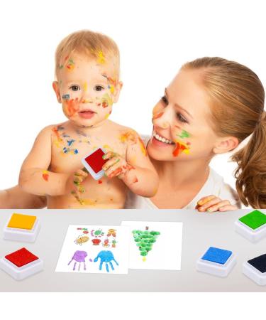 12 Colors Washable Stamp Pad for Kids - Pack of 12 Ink Pads - Buy Online on GoSupps.com