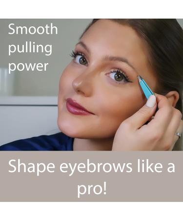 Zizzili Basics Limited Edition Aqua Ombr Slant Tweezer - Precision Eyebrow Hair Removal - Buy Online on GoSupps.com