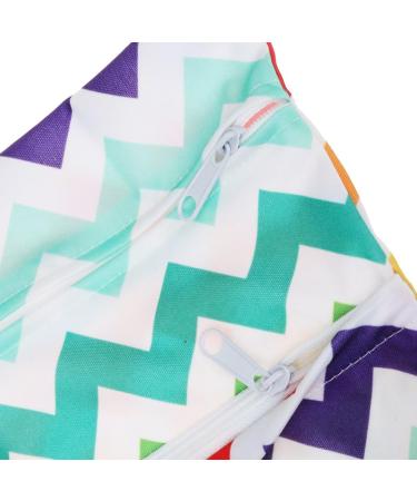 FENICAL Stylish Mom Infant Diaper Bag - Waterproof Reusable Nappy Bag with Dual Zipper Rainbow Design - Buy Online on GoSupps.com