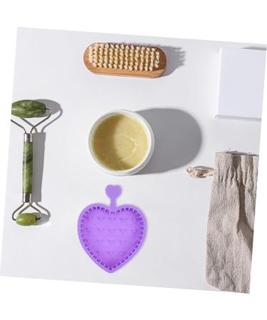 Healeved Makeup Brush Cleaning Pad Makeup Brush Cleaner Pad Beauty Tools Heart Brush Cleaner Pad Makeup Pallete Gloves for Cleaning Makeup Cleaner Cosmetic Purple Foldable Dryer 12x9cm Purple - Buy Online on GoSupps.com