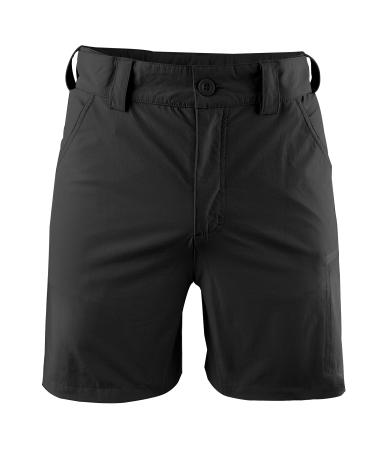FitsT4 Mens Cargo Hiking Shorts 7 Inch Stretch Water Resistant Quick Dry Lightweight Outdoor Tactical Shorts Black X-Large