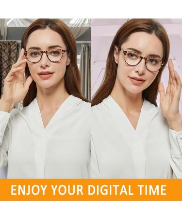 COJWIS 5 Pack Blue Light Filter Reading Glasses for Men & Women - Anti-Tiredness UV Protection Spring Frame - 0.75X Color-1 - Buy Online on GoSupps.com