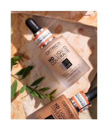 Catrice HD Liquid Coverage Foundation No. 010 - Vegan Oil-Free Waterproof Long-Lasting Matt Finish for Impure Skin (3x30ml) - Light Beige - Buy Online on GoSupps.com
