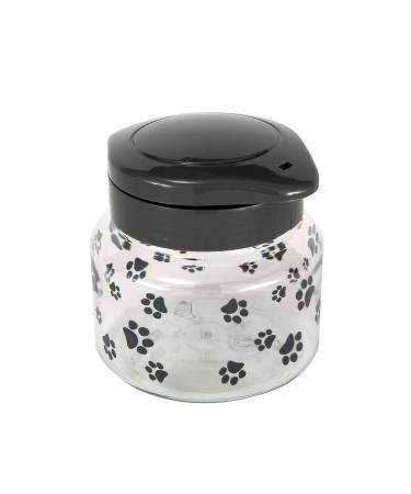 Lixit Food and Treat Storage Jars for Dogs, Cats, Small Animals and Birds. 44 ounce Grey