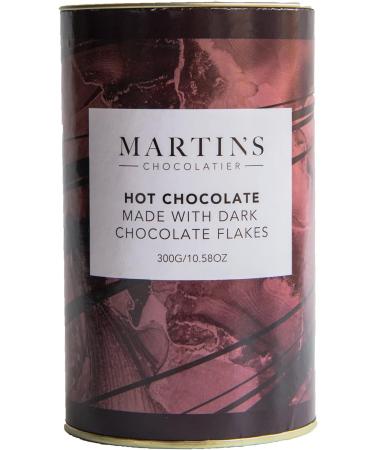 Martins Chocolatier Hot Chocolate Gift Set (Dark) | Drinking Chocolate Made with Belgian Chocolate Shavings | Includes Glass and Marshmallows - Buy Online on GoSupps.com