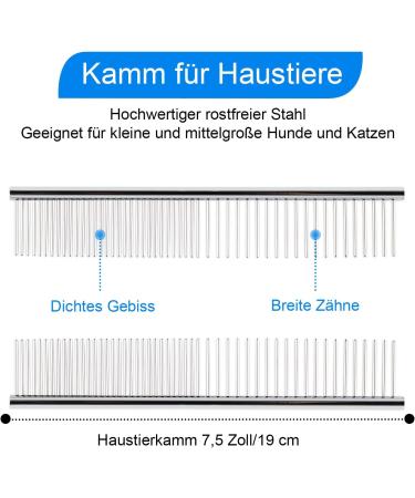Curved Stainless Steel Fell Scissors for Dogs & Cats | Professional Grooming Scissors Set with Pet Comb - Blue - Buy Online on GoSupps.com
