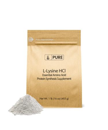 Pure Original Ingredients L-Lysine HCl (1lb) Alpha Amino Acid, Non-GMO, Gluten-Free 1 Pound (Pack of 1)
