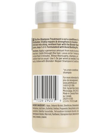 John Frieda Blonde+ Repair System Pre-Shampoo Treatment | STEP 1 | Repairs and Strengthens Blonde Damaged from Lightening 100mL - Buy Online on GoSupps.com