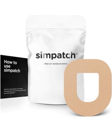 SIMPATCH OmniPod Adhesive Patch (25-Pack) Waterproof Adhesive CGM Tape Multiple Color Options Biege