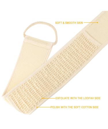 Exfoliating Loofah Back Scrubber with Bar Soap Pocket - 2 Pack - Buy Online on GoSupps.com