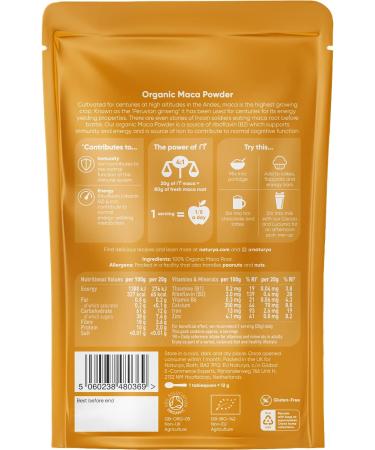 Naturya Organic Maca Powder 125g - Pure and Potent Superfood Supplement - Buy Online on GoSupps.com
