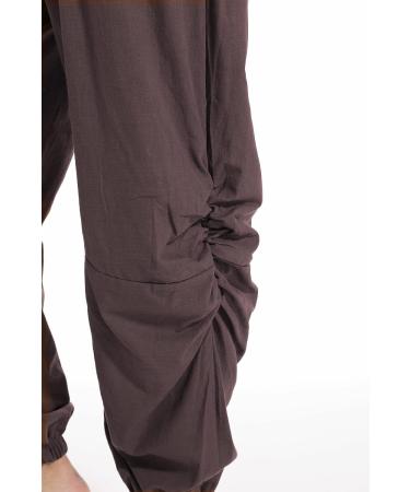 PACIDA Mens Cotton Linen Drawstring Pants - Elastic Waist Casual Jogger Yoga Pants (Coffee, 36) - Buy Online on GoSupps.com