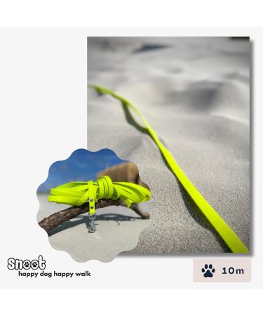 10m Neon Yellow Dog Leash with Carabiner | Durable Water & Dirt Repellent Towline for Strong Dogs - Shop Internationally! - Buy Online on GoSupps.com
