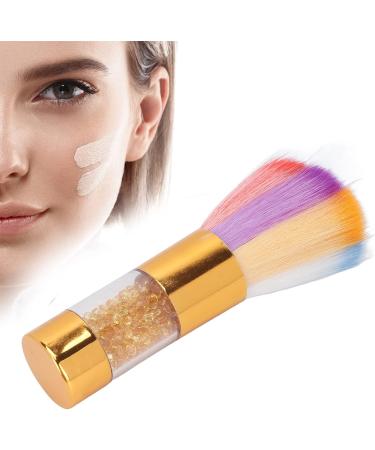 Verdant Touch Blush Brush Portable Colorful Makeup Brush Fluffy Blusher and Nail Art Dust Cleaning BrushGold - Buy Online on GoSupps.com