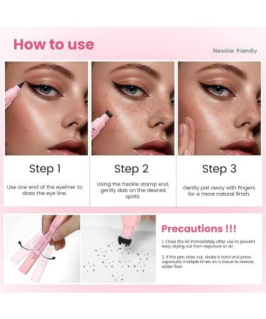 Yamobi 2 Pcs Freckles Pencil Freckles Pen Faux Freckles Liquid_Eyeliner Pen Duo Natural Lifelike Longlasting Fake Freckle Pencil Medium Brown & Dark Brown - Buy Online on GoSupps.com