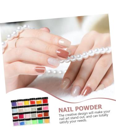 Healvian 24 Boxes Nail Crystal Powder Mica Glitter Nail Dipping Powder DIY Manicure Powder Nail Powder - Buy Online on GoSupps.com