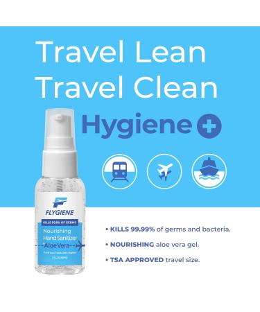 FLYGIENE 2oz Hand Sanitizer (1 Pack) Made in USA | 70% Alcohol + Aloe | TSA Approved Travel Bottles - Buy Online on GoSupps.com