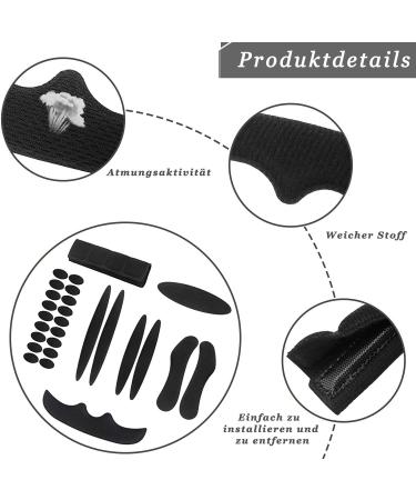 GVIVEJ Helmet Pads - 2 Sets of 27 Black Bicycle & Motorcycle Helmet Padding | International Shipping Available - Buy Online on GoSupps.com