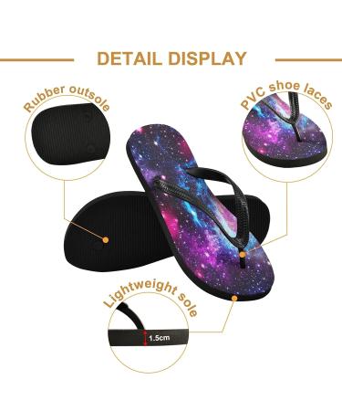 Buy Mnsruu Universum Galaxy Nebel Space Starry Flip Flops - XL Sandals for Home Hotel Spa & Travel | Unisex Design - Buy Online on GoSupps.com