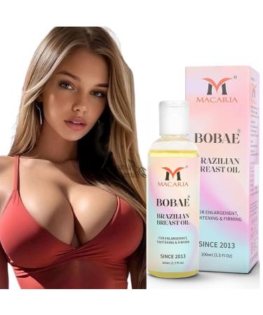 MACARIA Bobae Brazilian Natural breast Oil for sagging Breasts | Bust Tightening Shape & Size up Toning Firming Massage larger Breast Enhancement Gel bigger Brazilian Boobs Women