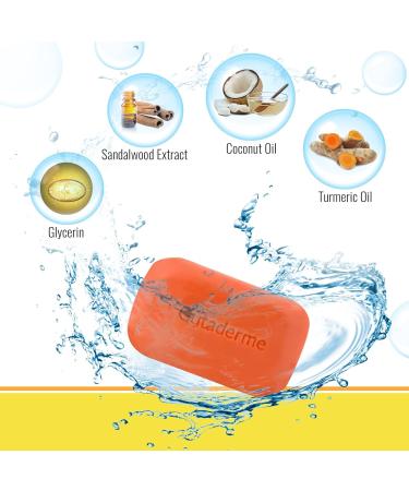 Turmeric Soap - Antioxidant & Antiseptic Reduces Acne Fades Scars Cleanses Skin - 100gm Pack | Buy Internationally - Buy Online on GoSupps.com