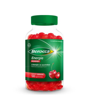 Berocca Energy Gums - Multivitamins Dietary Supplement - Source of Vitamins B* and Vitamin C - Reduces Fatigue Gives Energy to Everyday - Cherry Flavor - 120 Gums