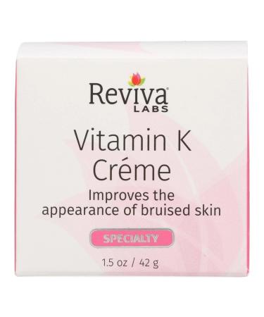 Reviva Labs Vitamin K Cream  For All Skin Types  2-Ounce  Packaging May Vary 1.5 Ounce (Pack of 1)