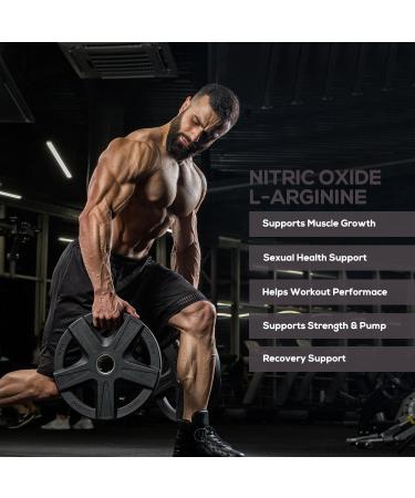 Extra Strength Nitric Oxide Supplement - L Arginine, Citrulline Malate, AAKG, Beta Alanine - Pre Workout Booster for Muscle Strength & Energy - 60 Veggie Capsules - Buy Online on GoSupps.com